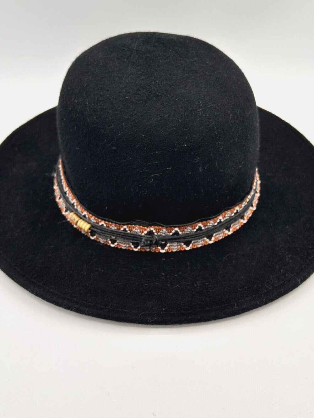 EUC Women's Urban Outfitters Rosin Headwear Black Felt Wide Brim Fedora, L/XL